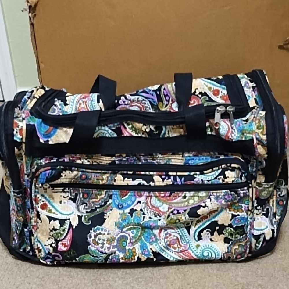 Amazon Paisley Travel Duffel Bag With 5 Compartments And Padded Handles
